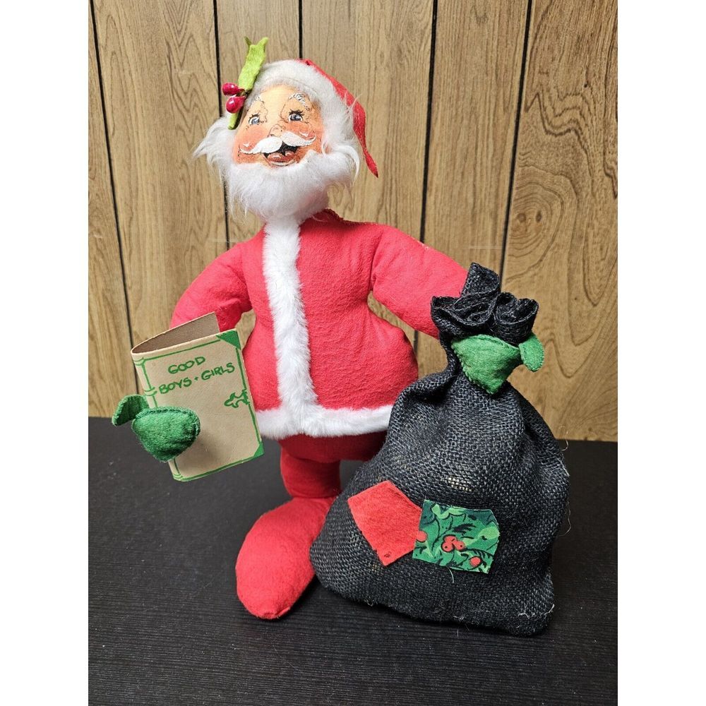 Vintage Annalee Santa Claus With 'Good Boys & Girls List' Christmas Doll